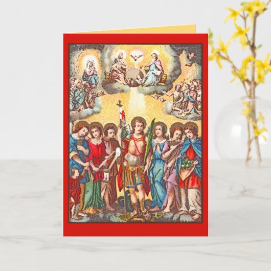 The Seven Archangels (CP 001; Chromolithograph) Karte (Gelbe Blume)