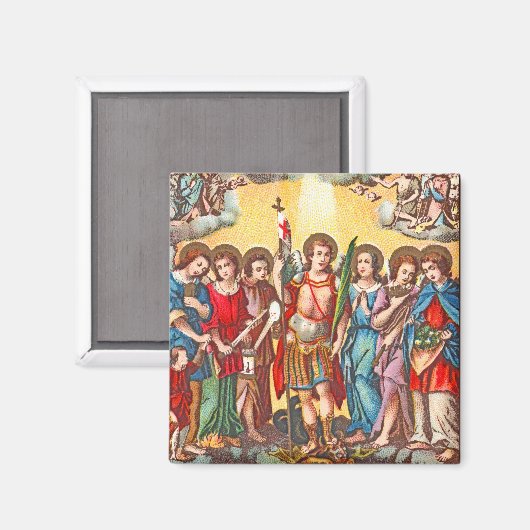 The Seven Archangels (CP 001; Chromolithograph) Magnet (Vorderseite/Rückseite)