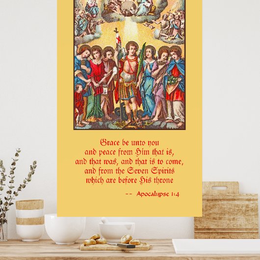 The Seven Archangels (CP 001; Chromolithograph) Poster (Küche)