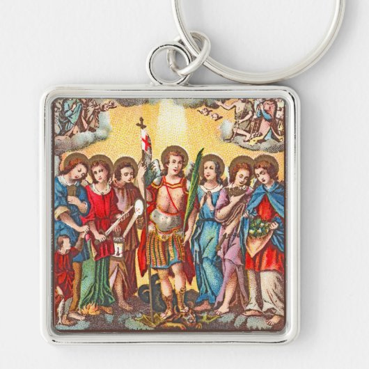 The Seven Archangels (CP 001; Chromolithograph) Schlüsselanhänger (Vorne)