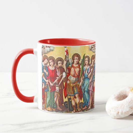 The Seven Archangels (CP 001; Chromolithograph) Tasse (Mit Donut)