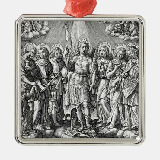 The Seven Archangels (M 034)Graviert) Ornament Aus Metall (Vorne)