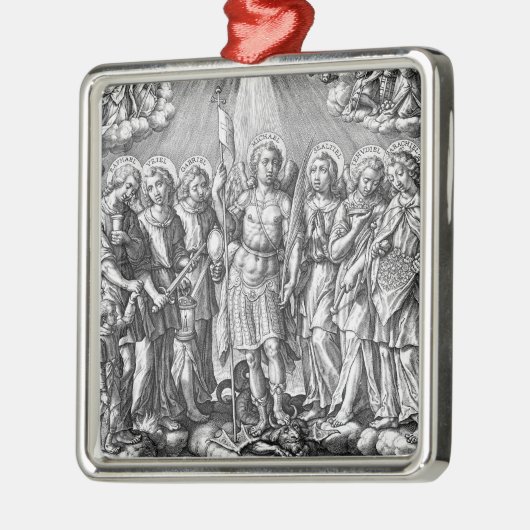 The Seven Archangels (M 034)Graviert) Ornament Aus Metall (Links)