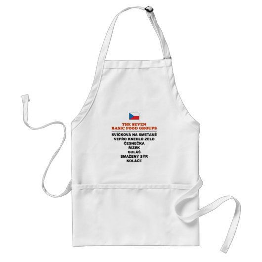 The Seven Basic Food Groups Funny Czech Apron Schürze (Vorne)