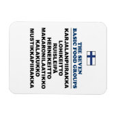 The Seven Basic Food Groups Funny Finnish Magnet (Horizontal)