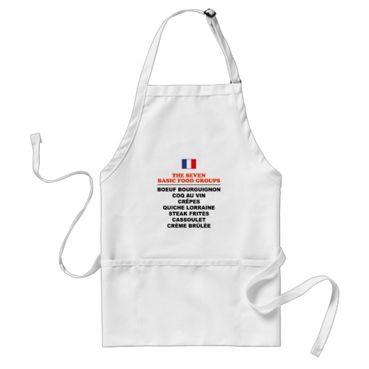 The Seven Basic Food Groups Funny French Apron Schürze (Vorne)