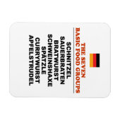 The Seven Basic Food Groups Funny German Magnet (Horizontal)