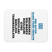 The Seven Basic Food Groups Funny Greek Magnet (Horizontal)