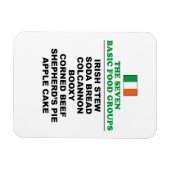 The Seven Basic Food Groups Funny Irish Magnet (Horizontal)
