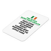 The Seven Basic Food Groups Funny Irish Magnet (Linke Seite)