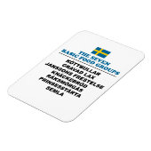 The Seven Basic Food Groups Funny Swedish Magnet (Linke Seite)