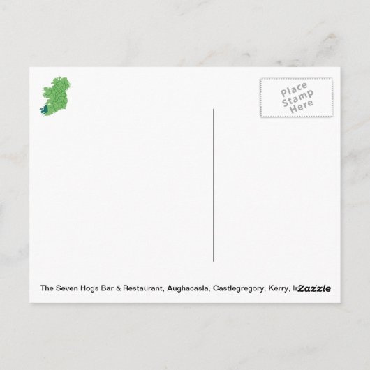The Seven Hogs Bar, Castlegregoey, Kerry, Irland Postkarte (Rückseite)