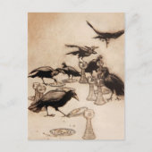 "The Seven Ravens" Wasserfarbe von Arthur Rackham Postkarte (Vorderseite)