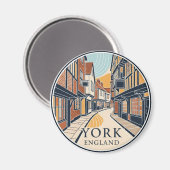 The Shambles in York England Magnet (Vorderseite/Rückseite)