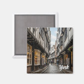 The Shambles in York England Magnet (Vorderseite/Rückseite)