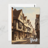 The Shambles in York England Postkarte (Vorne/Hinten)