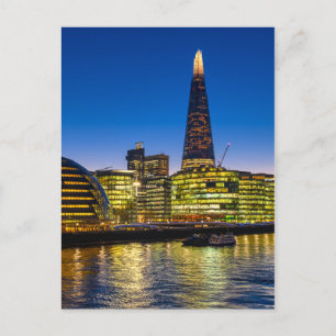 The Shard at dusk, London UK Postcard Postkarte