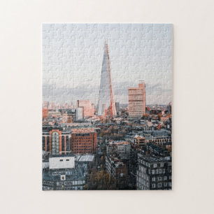 The Shard in London, England Sunset Urban Panorama Puzzle