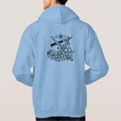 The Sharp Edge | Old-School Barber Flash Grafik T Hoodie (Rückseite)