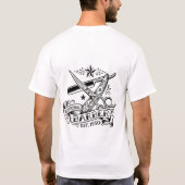 The Sharp Edge | Old-School Barber Flash Grafik T T-Shirt (Rückseite)