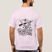 The Sharp Edge | Old-School Barber Flash Grafik T T-Shirt (Rückseite)