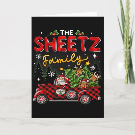 The Sheetz Family Christmas Matching Pajamas Group Karte (Vorderseite)