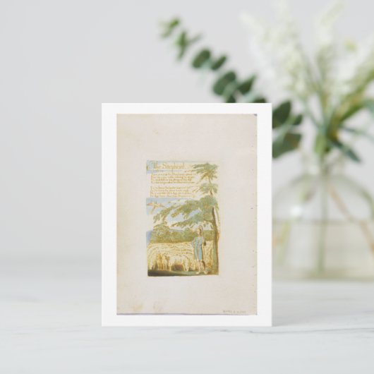 'The Shepherd', Platte 15 von 'Songs of Innocence' Postkarte (Stehend Vorderseite)