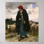 "The Shepherdess"~Border Collie Poster (Vorne)