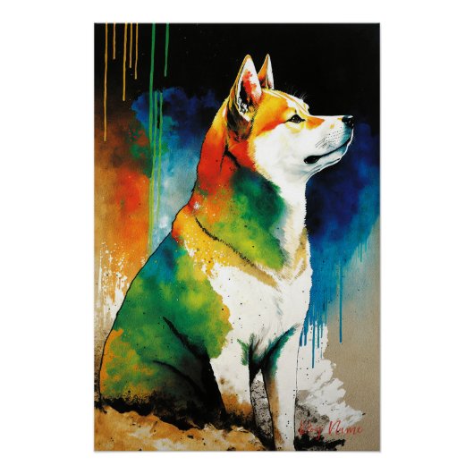 The Shiba Inu Dog - Composition 006 Poster (Vorderseite)