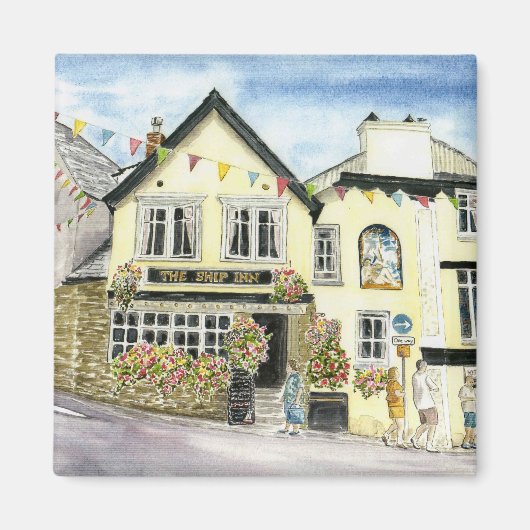 'The Ship Inn (Fowey)' Magnet (Vorne)