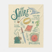 THE SHIRE™ Wasserfarben-Collage-Grafik Fleecedecke (Vorderseite)