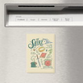 THE SHIRE™ Wasserfarben-Collage-Grafik Magnet (In Situ (Geschirrspüler))