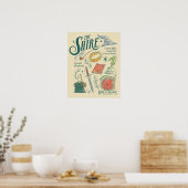 THE SHIRE™ Wasserfarben-Collage-Grafik Poster (Küche)