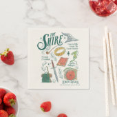 THE SHIRE™ Wasserfarben-Collage-Grafik Serviette (Beispiel)