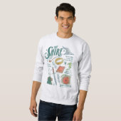 THE SHIRE™ Wasserfarben-Collage-Grafik Sweatshirt (Vorne ganz)
