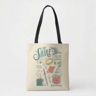 THE SHIRE™ Wasserfarben-Collage-Grafik Tasche