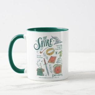 THE SHIRE™ Wasserfarben-Collage-Grafik Tasse