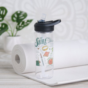 THE SHIRE™ Wasserfarben-Collage-Grafik Trinkflasche