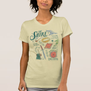THE SHIRE™ Watercolor-Collage-Grafik T-Shirt