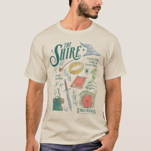 THE SHIRE™ Watercolor-Collage-Grafik T-Shirt