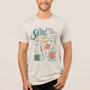THE SHIRE™ Watercolor-Collage-Grafik Tri-Blend Shirt