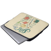 THE SHIRE™ Watercolor Collage Graphic Laptopschutzhülle (Vorne Knopf)