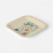 THE SHIRE™ Watercolor Collage Graphic Pappteller (Gewinkelt)