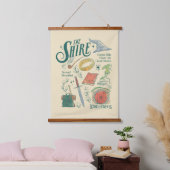 THE SHIRE™ Watercolor Collage Graphic Wandteppich Mit Holzrahmen (Schlafzimmer)