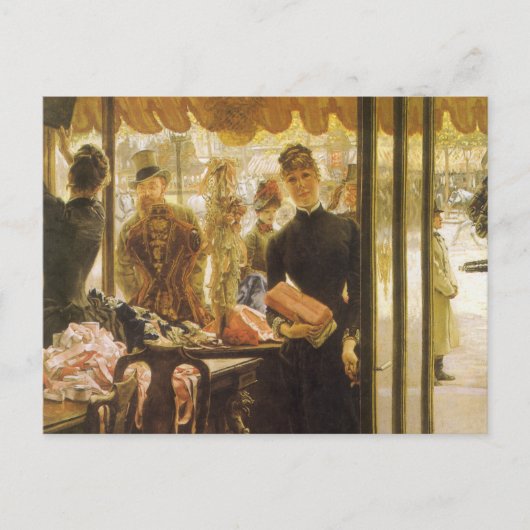 The Shop Girl by James Tissot, Victorian Fine Art Postkarte (Vorderseite)