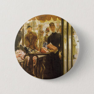 The Shop Girl von James Tissot, Viktorianische Kun Button