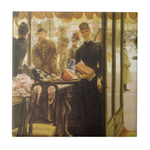 The Shop Girl von James Tissot, Viktorianische Kun Fliese