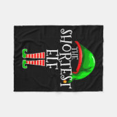 The Shortest Elf Family Matching Group Christmas G Fleecedecke (Vorderseite (Horizontal))