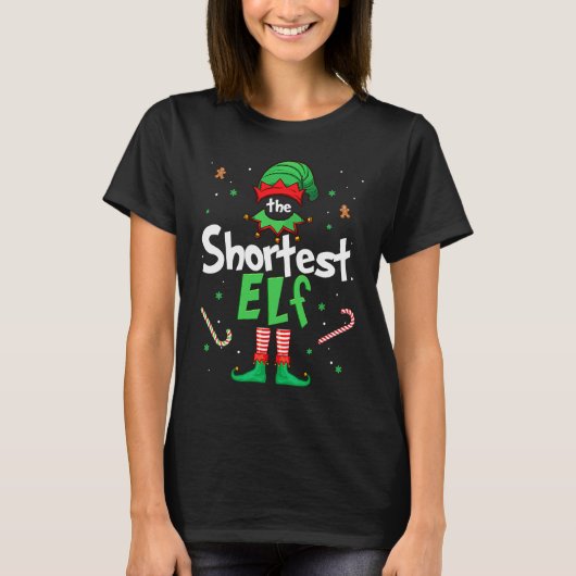 The Shortest Elf  Xmas Matching Christmas For Fami T-Shirt (Vorderseite)