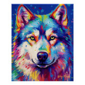 The Siberian Husky Dog 005 - Zetton Ziana Poster (Vorderseite)